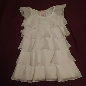Candie's white ruffle & sleeve
